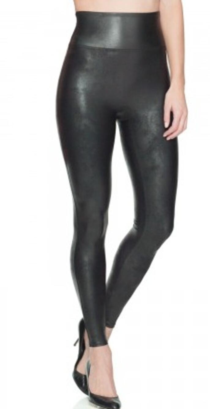 SPANX Ready To Wow Faux Leather High Rise Leggings Black Size Medium